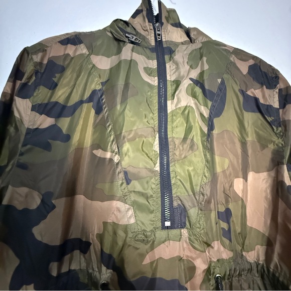 BLANKNYC Camo Windbreaker Anorak Jacket with Orange Lining. Sz L - Picture 2 of 8